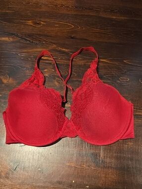 Bali Passion for Comfort Red Lace Underwire Bra 40C Full Coverage